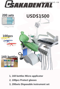 Unidad de sillón dental con artículos desechables