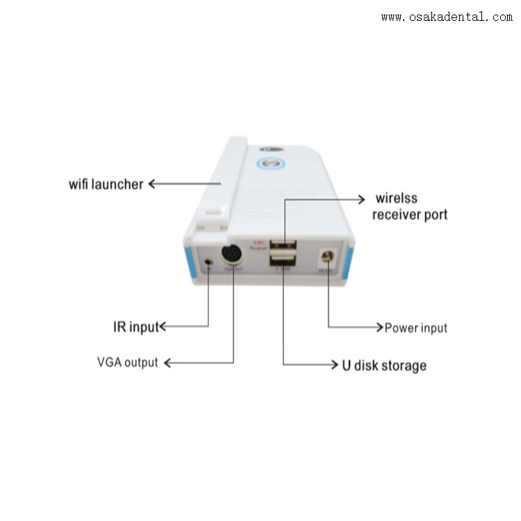 Cámara intraoral dental inalámbrica CCD WIFI de 5.0 megapíxeles