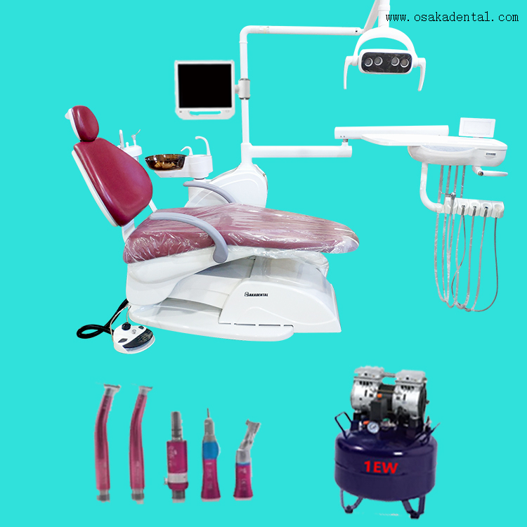 Sillón dental con cámara oral y monitor de 17 pulgadas y pieza de mano dental