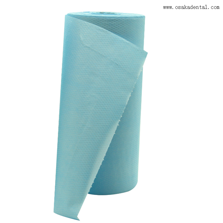 Rollo de baberos dentales de material desechable dental