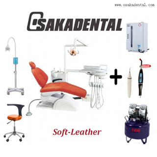 Sillón de unidad dental quirúrgica con máquina blanqueadora y pieza de mano dental de alta velocidad