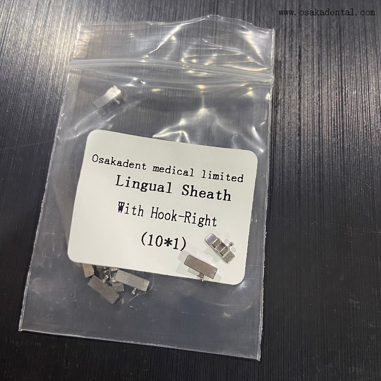 Funda Lingual de Ortodoncia Dental con Gancho Derecha