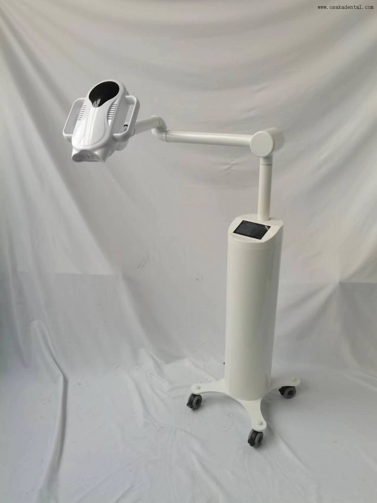 Lámpara blanqueadora de dientes Mobie de tres colores, rojo, azul, morado, con rueda