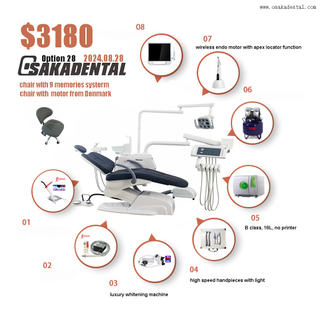 Conjunto de unidad dental con opción completa Unidad dental de lujo para clínica dental OSA-A3 Opción 28