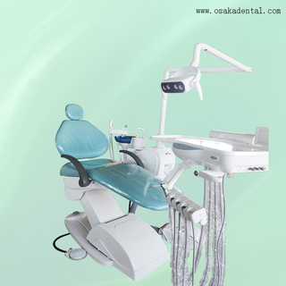 Sillón dental con pieza de mano dental de alta velocidad y pieza de mano dental de baja velocidad