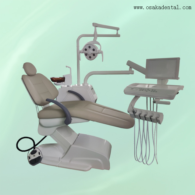 Sillón dental de cuero suave con visor de rayos X grande/sillón dental de alta calidad 
