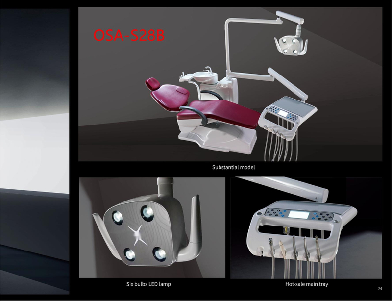 Unidad dental integrada multifuncional al por mayor con sillón dental con controlador de pie y compresor de aire