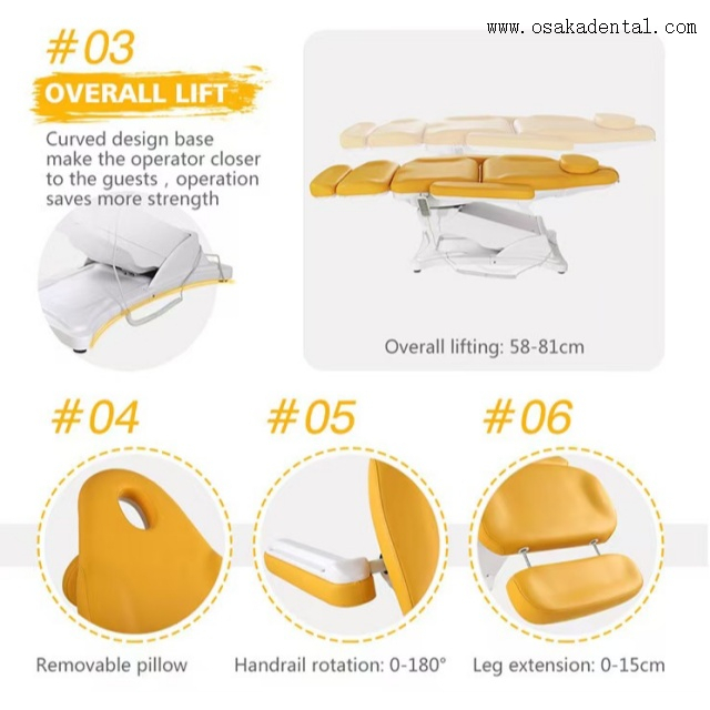 Silla de examen médico Cama y silla de spa de belleza facial