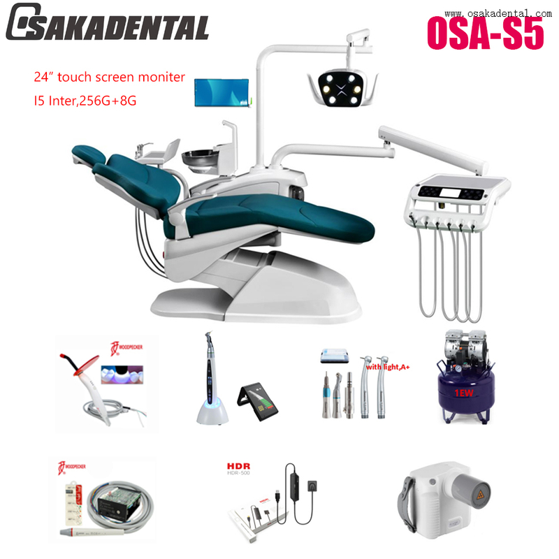 Silla dental eléctrica portátil de alta calidad, pieza de mano para clínica hospitalaria, silla dental con opción