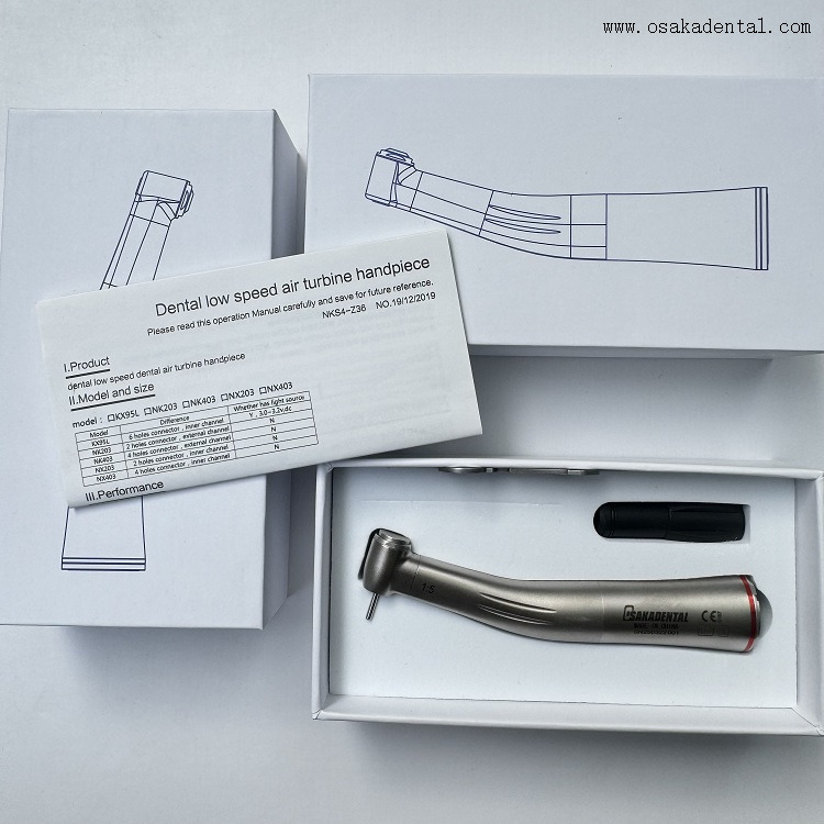 Contraángulo dental de fibra óptica de canal interno 1:5