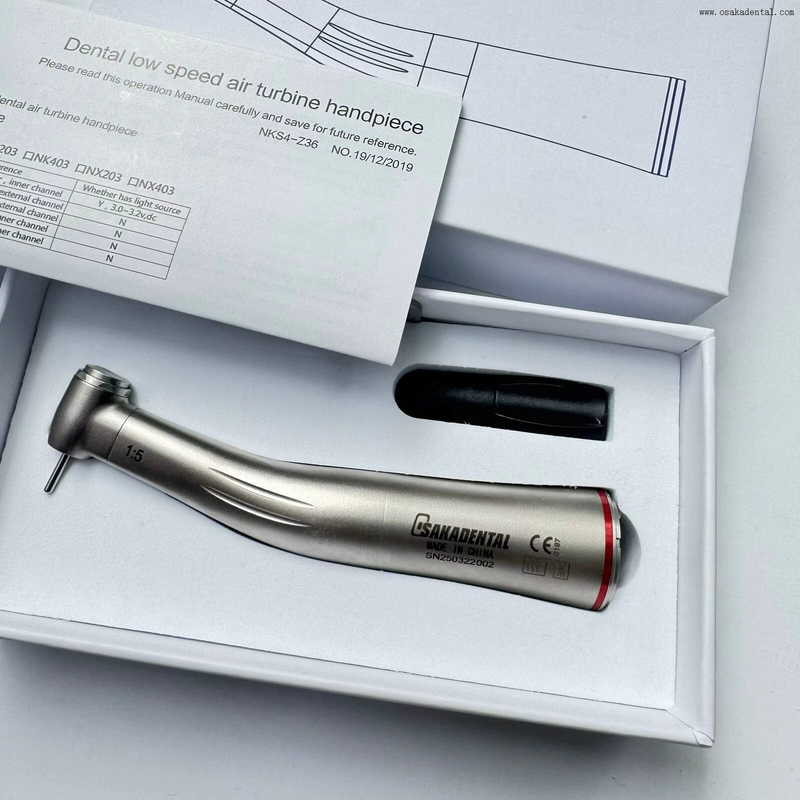 Contraángulo dental rojo dental 1:5 Contraángulo creciente