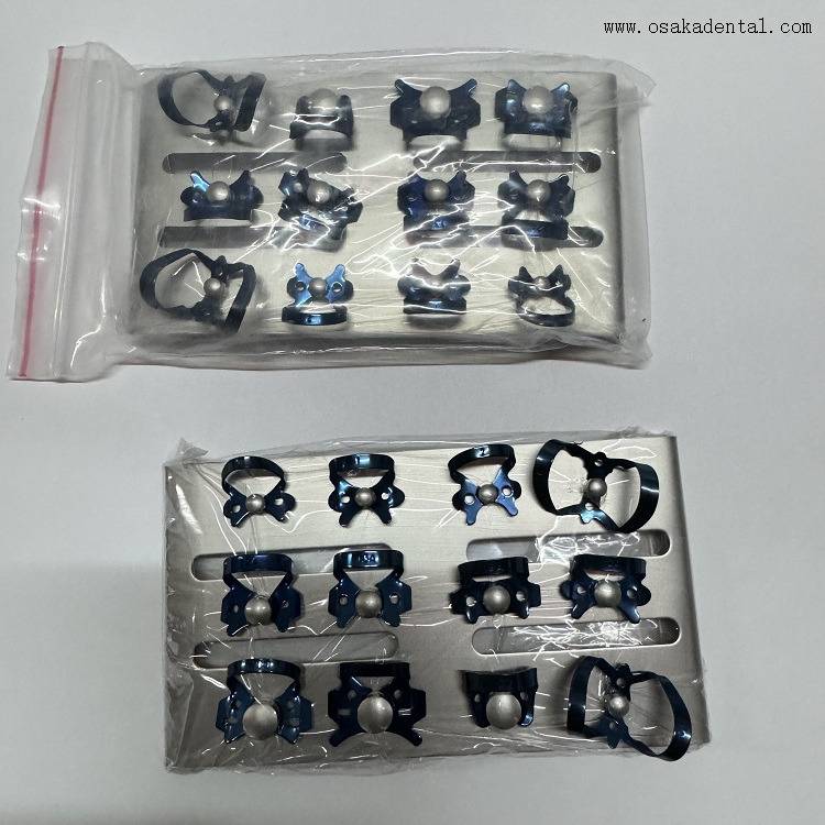 Soporte para dique de goma con clip para el cuidado bucal dental