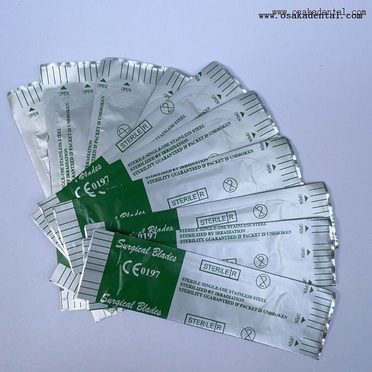 Cuchilla quirúrgica dental de acero inoxidable 100 unids/caja OSA-L088