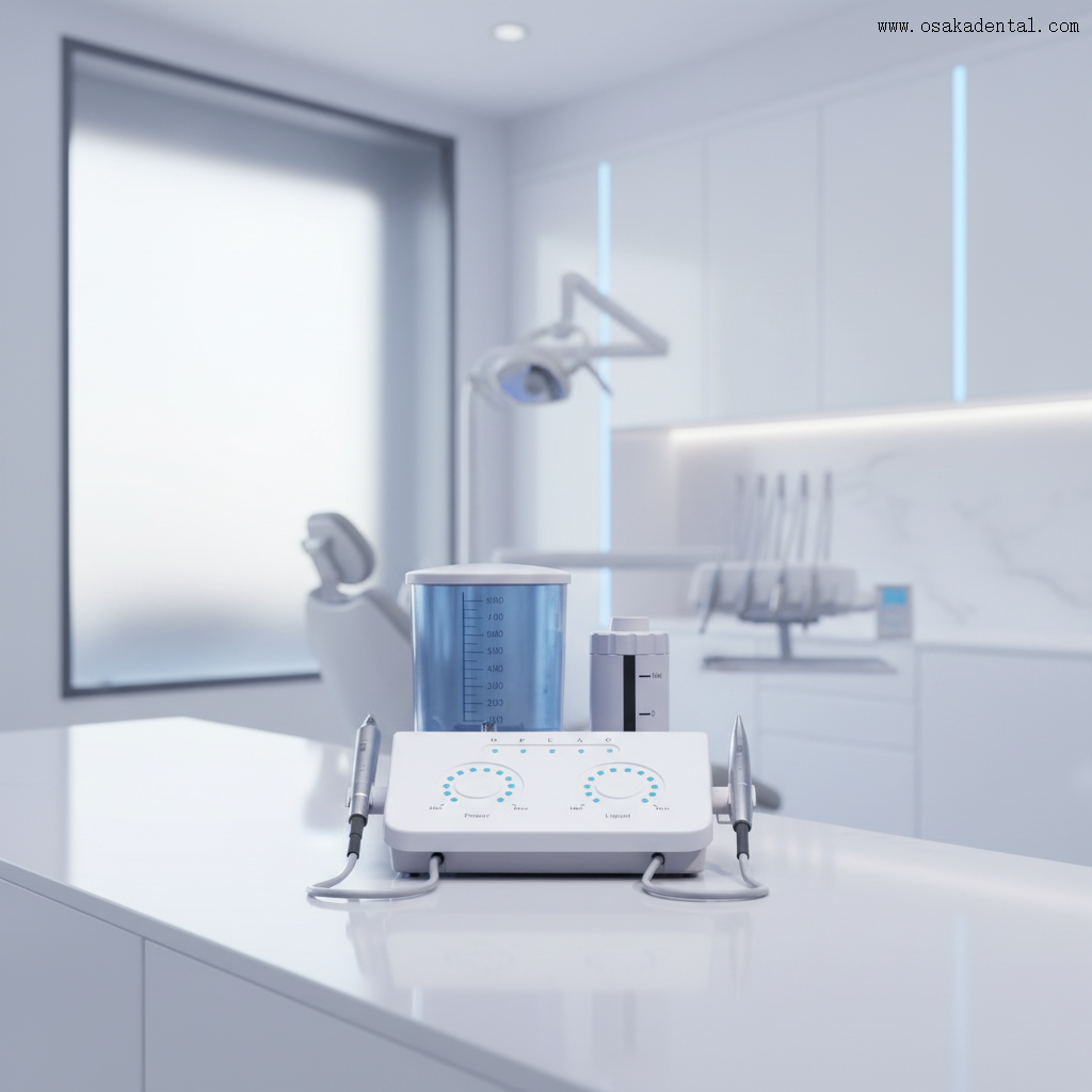 Escalador dental con dispositivo de profilaxis de aire dos en uno