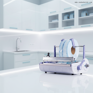Máquina de sellado Dental automática con soporte para bolsa de esterilización y bolsas de esterilización