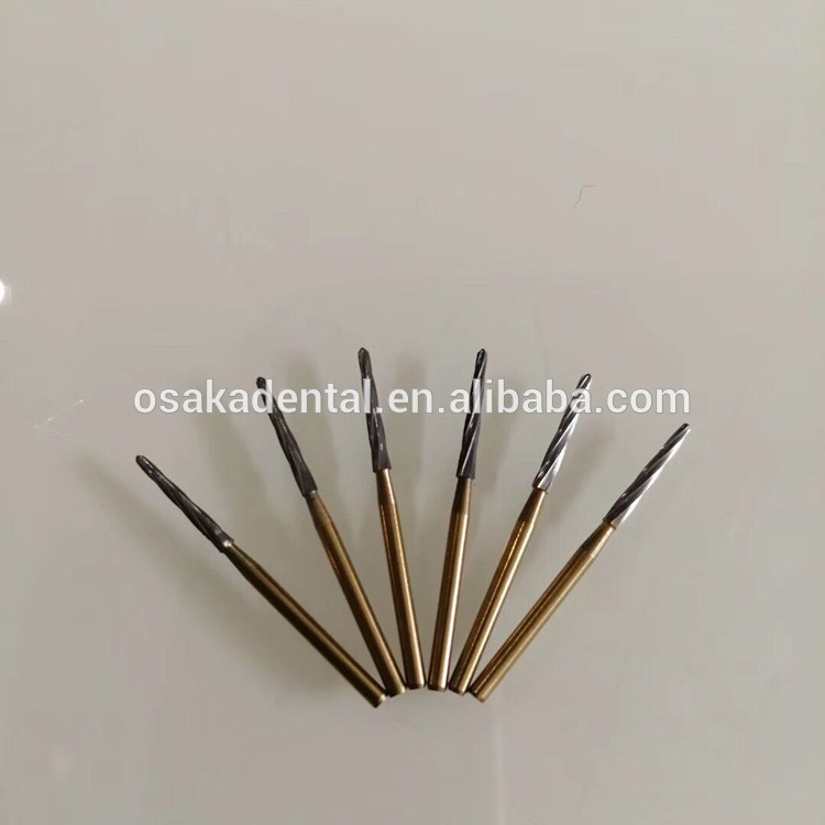 Una fresa dental de carburo de oro Endo-Z