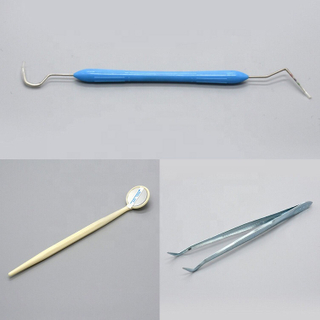 Kits desechables dentales 3 sets incluyendo espejo / sonda / pinzas