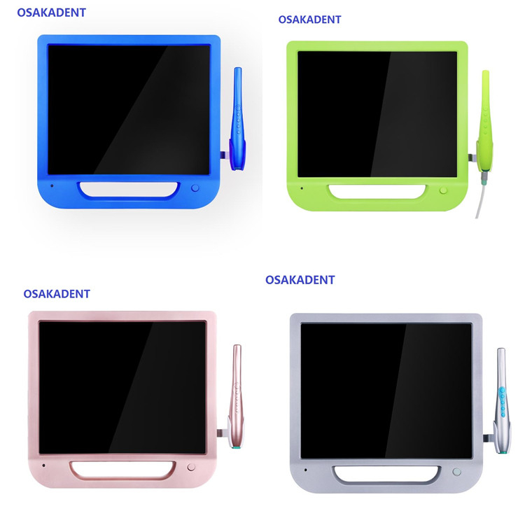 Una cámara intraoral dental de monitor colorido de 17 pulgadas con VGA y VIDEO y USB y WIFI que incluye soporte para monitor