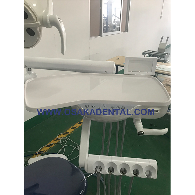 Sillón dental de alta calidad con bandeja de herramientas multifuncional con pieza de mano / instrumento dental /