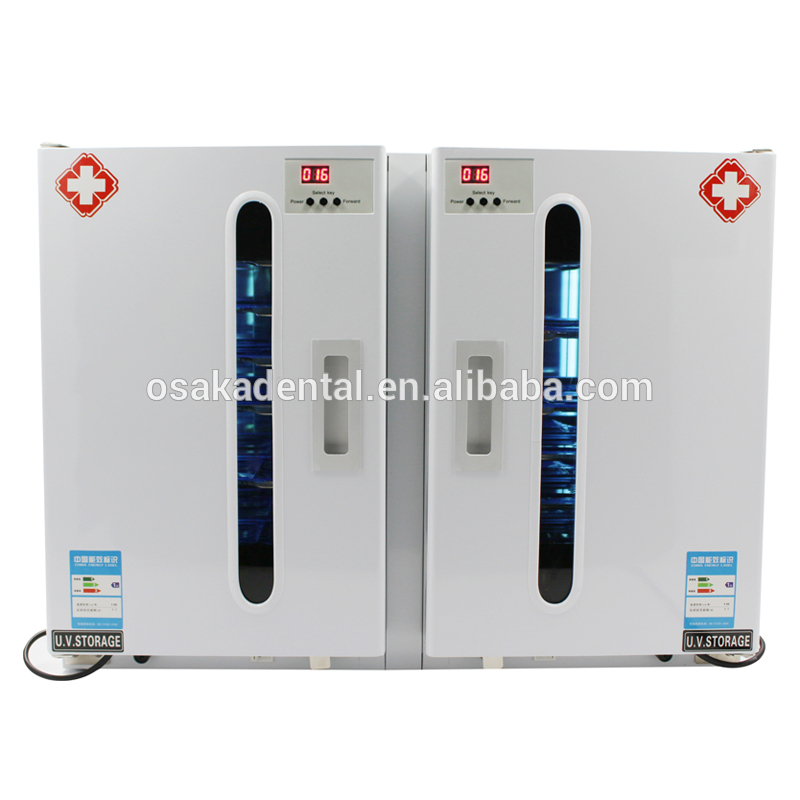 Esterilizador UV dental con dos puertas con tiempo y ozono con autoclave de 20 bandejas inoxidables