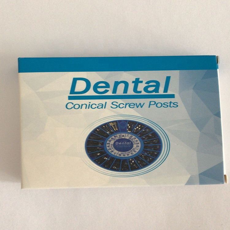 Tornillo dental de embalaje neutro poste dorado / acero inoxidable