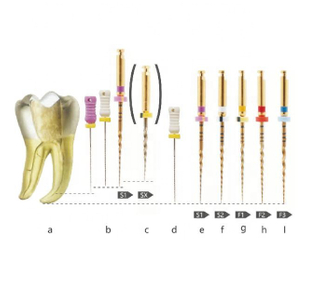 Archivo dental de activación de calor de oro de Niti Protaper