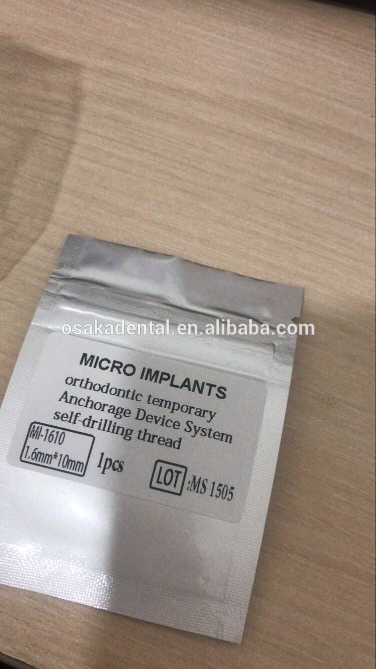Microimplante de ortodoncia dental de aleación de titanio autoperforante