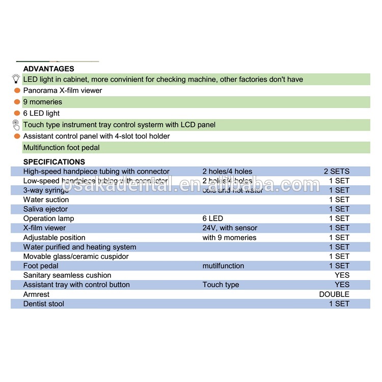Sillón dental de lujo con buen precio de Osakadent