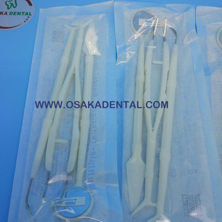 Suministro dental de set de instrumentos dentales para kit dental desechable 3 sets / 3 piezas Set Mirror Plier Explorer Kit CE