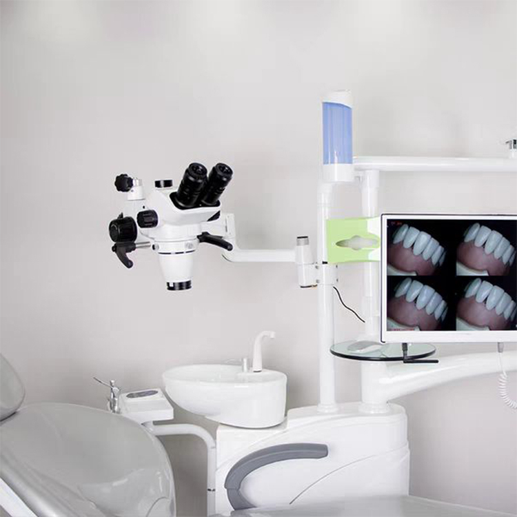 Equipo dental Microscopio dental con cámara Instalar en la unidad dental