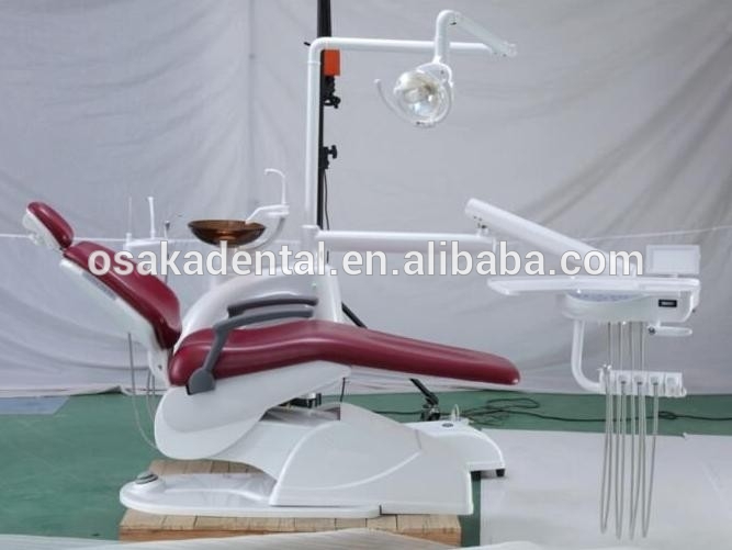 Silla dental económica con unidad de luz halógena para clínica dental