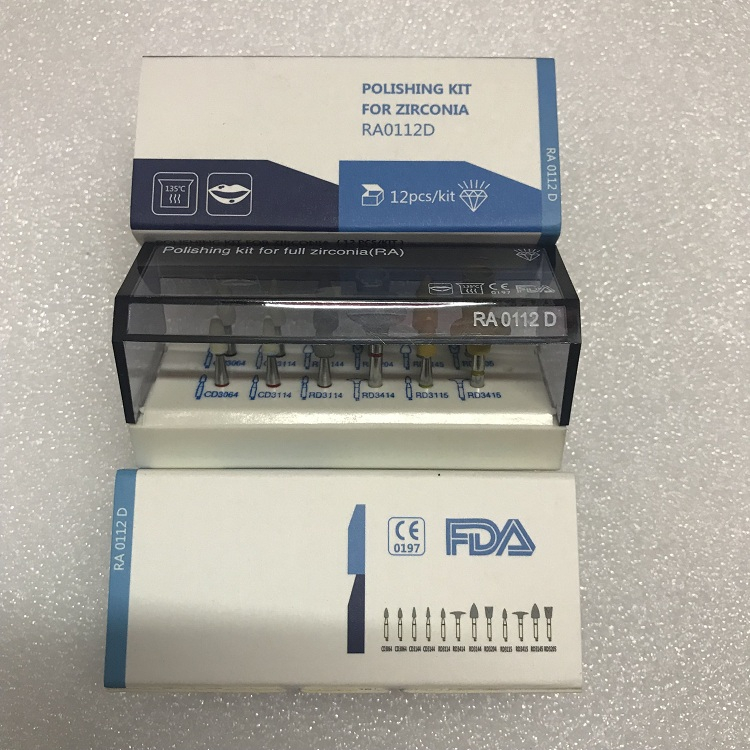 Kit de pulido CE / FDA para zirconia RA0112D 12pcs / set