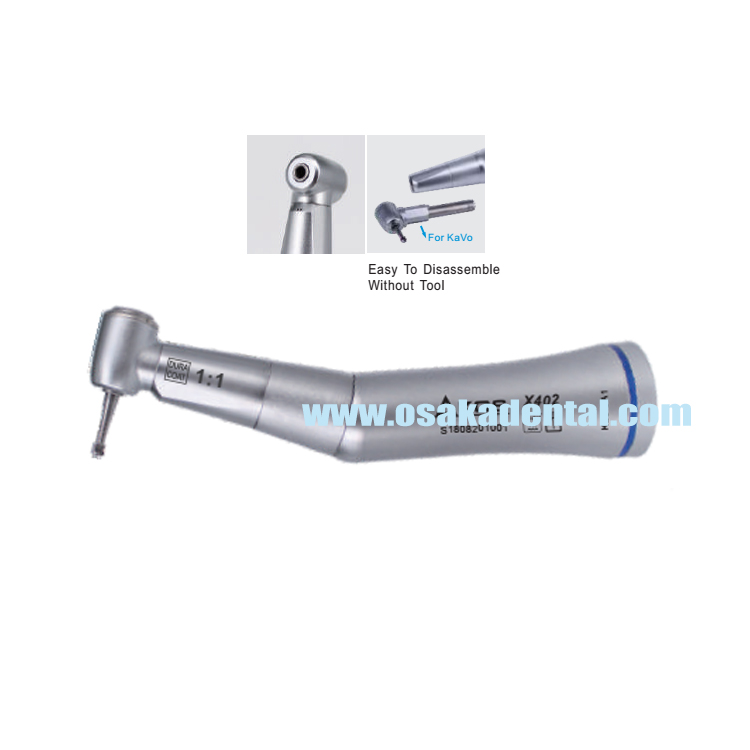 Contraángulo dental 1: 1 Pieza de mano de canal interno Led sin fibra óptica (sin LED